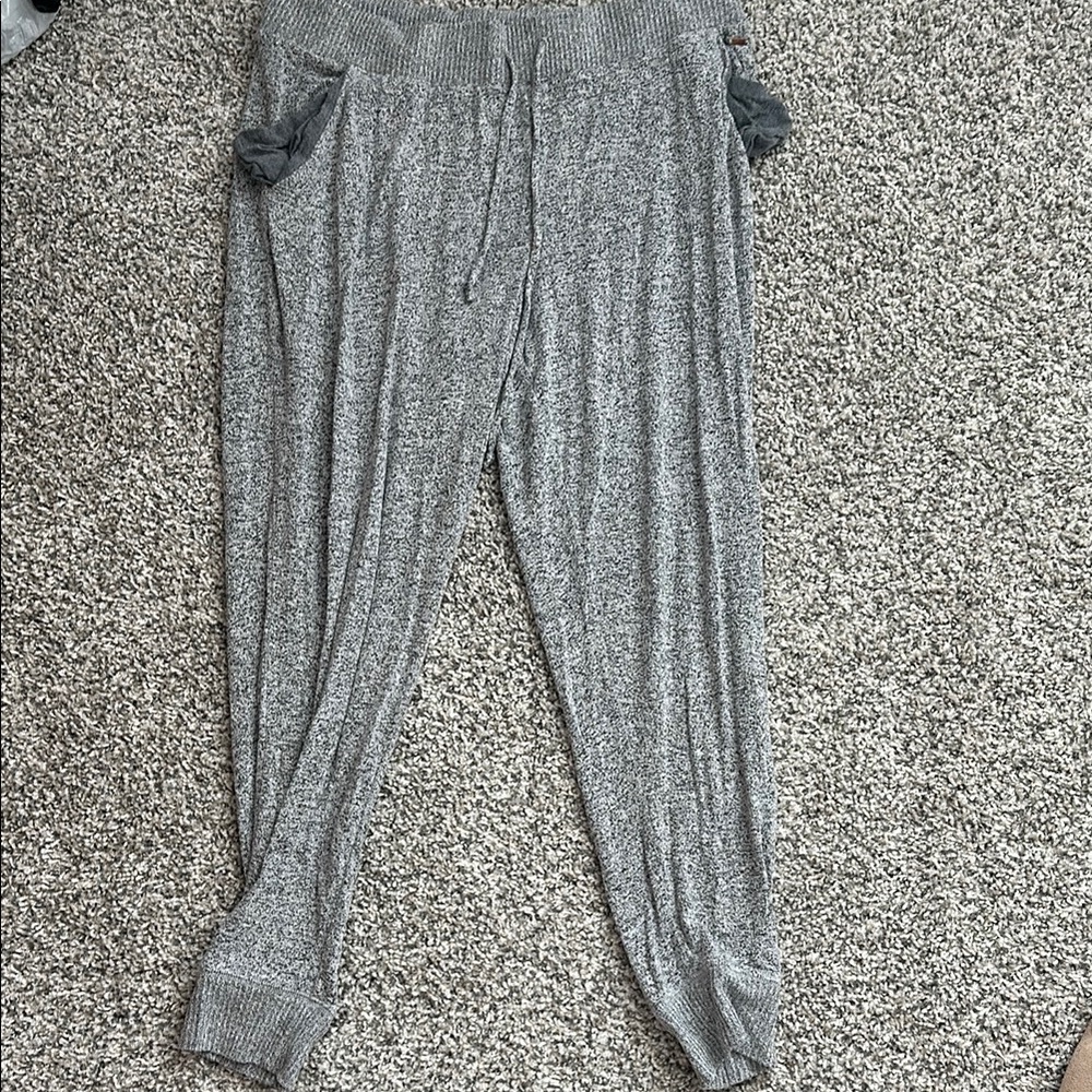 Gray Knit Jogger Pants